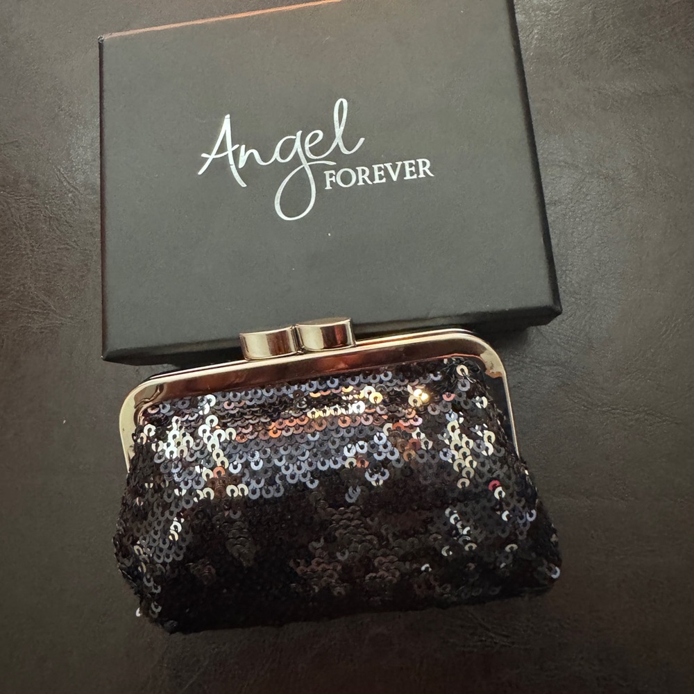 Angel Forever Sequin Evening Clutch